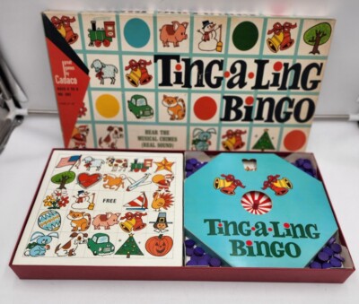 Vintage 1968 Ting A Ling Bingo Board Game Cadaco 282 Works. | eBay