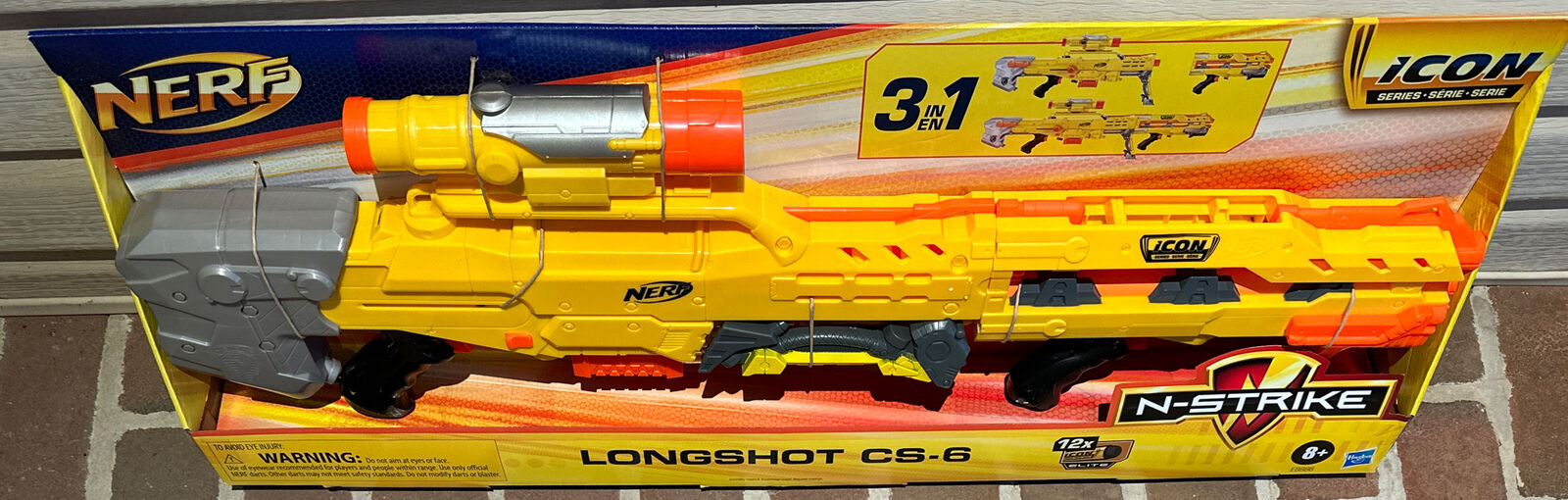 NEW NERF N-Strike Icon Series 3in1 Sniper Longshot CS-6 Toy Blaster  630509937714