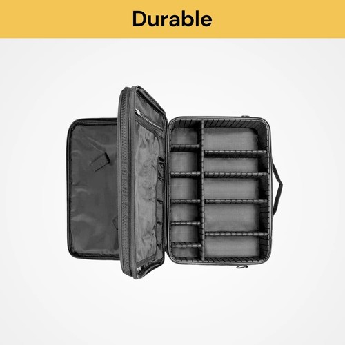 Professional Makeup Bag Portable Cosmetic Organize Case Storage Box Travel Large - Picture 11 of 16