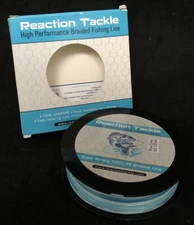 Reaction Tackle High Performance Braided Fishing Line, 30lb 1500 Yards Blue Camo