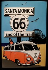 Vw Bus Sticker Santa Monica Route 66 4 X 6 Glossey Vw Bus Sticker Santa Monica Route 66 4 X 6 Glossey