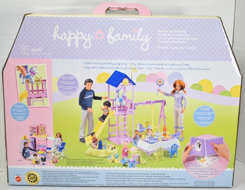 Mattel BARBIE HAPPY FAMILY BABY'S 1° PRIMO COMPLEANNO SET GIOCATTOLO NUOVO CON SCATOLA SIGILLATO SENZA SCATOLA - Foto 7 di 10
