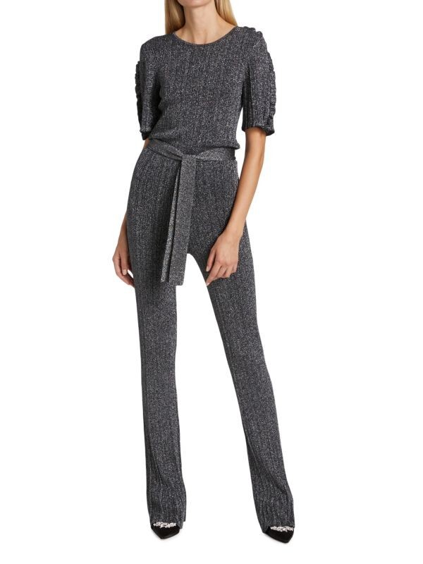 Derek Lam 10 Crosby Kailani Ruffle Sleeve Knit Jumpsuit