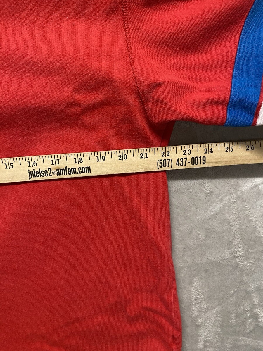 Vintage Levi's Sport Men's Rugby Polo Shirt Long Sleeve Red