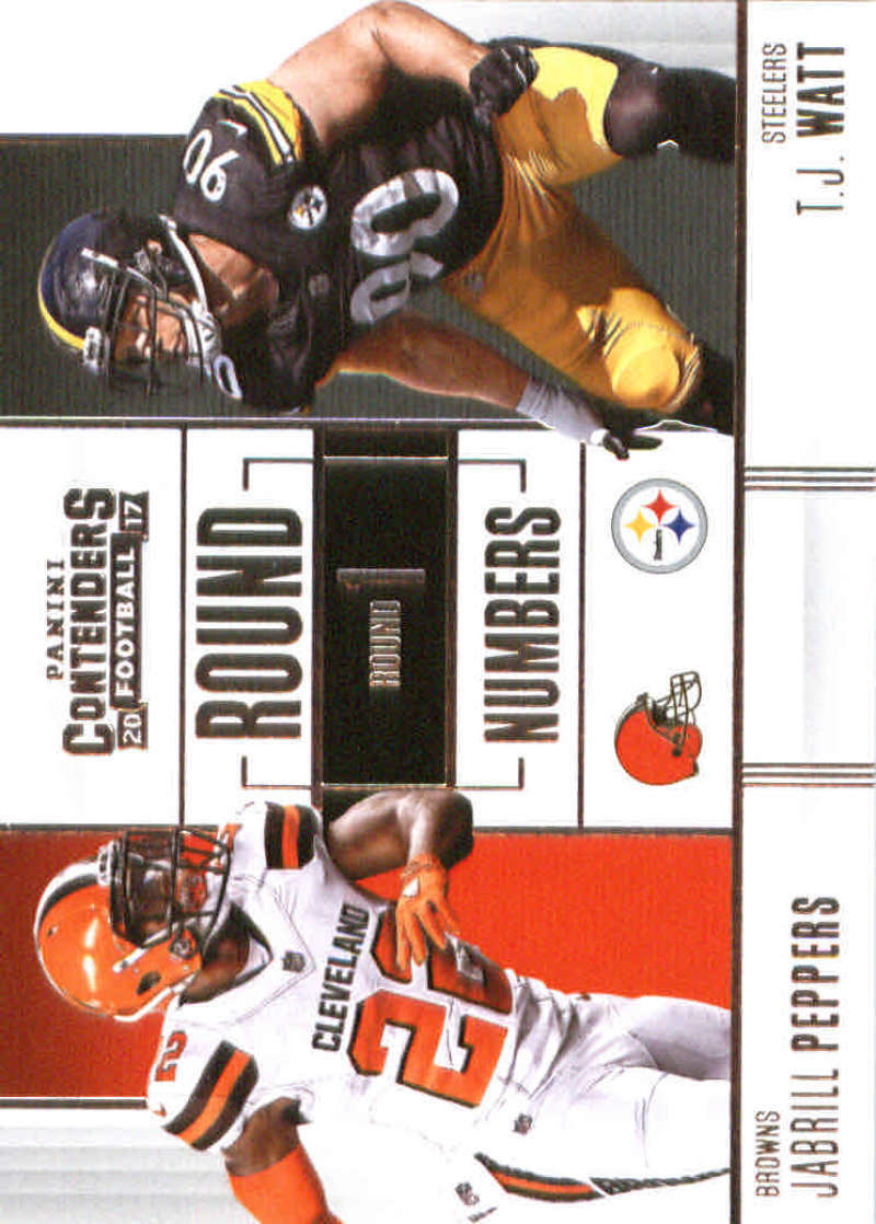 2017 Panini Contenders Round Numbers #3 Jabrill Peppers/T.J. Watt