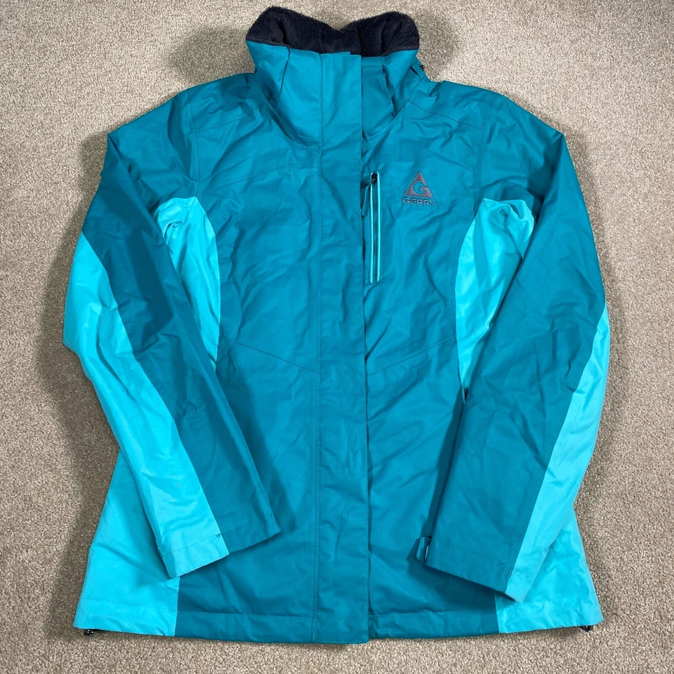 Gerry Jacket Women XS Blue Heavy Warm Coat Hike Outdoor Zip Up Winter Basic Ski - Image 2 of 4