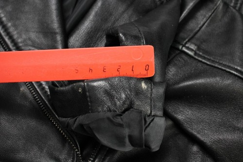 LEVI'S Jacket Women's XS Leather Asymmetrical Zip Notch Lightweight Black - Picture 24 of 24