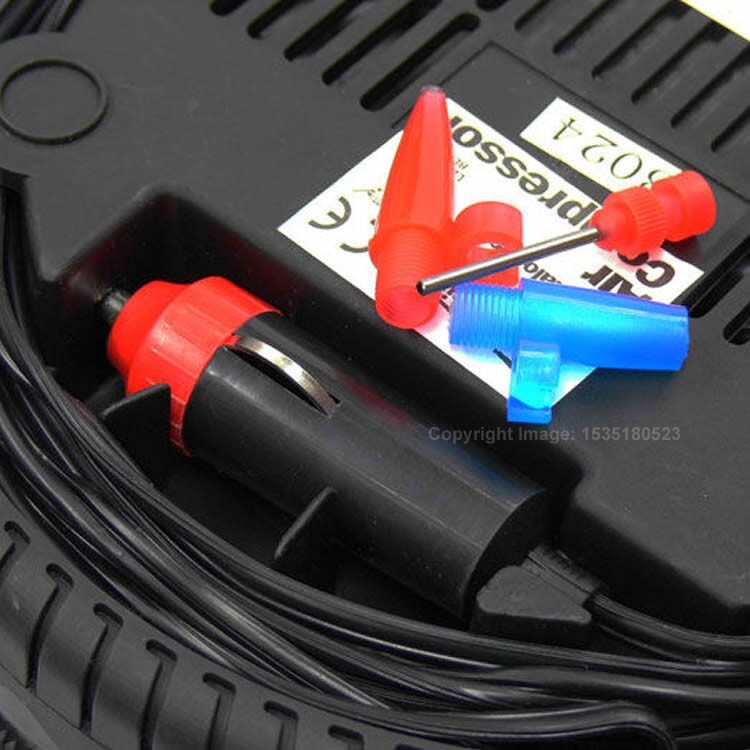 Compressore Aria Pompa Gonfiatore 12V Forma Pneumatici Auto Mini Display Analogico Swac13+cp - Miniatura 3