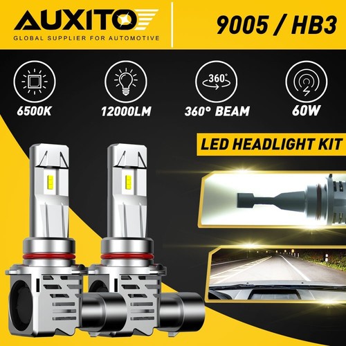 Pair 9005 HB3 LED Headlight Kit High Low Beam Bulbs 6500K White Fog Lamp Bright