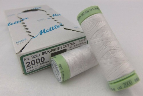 Mettler Fine Heirloom Sewing Thread 9240 /100% Cotton/Size 60/2 -12 Colors avail - Picture 12 of 14