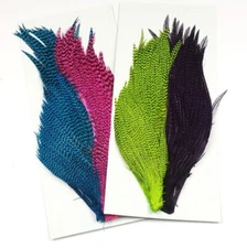 Hareline Dubbin GRIZZLY SALMON STEELHEAD STREAMER STARTER CAPE SET 4 Dyed Colors