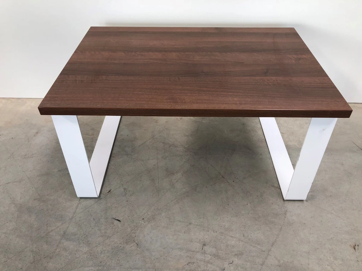 Brown top white bottom on sale coffee table