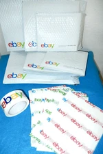 SHIP with STYLE! Ebay Shipping 3 Sizes Bubble Mailers 12 pak/Tissue/Tape-25 pc