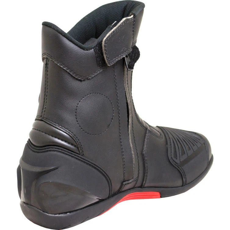 ARMR moto KONO WATERPROOF SHORT SPORTS LEATHER MOTORCYCLE BOOTS BLACK ALL SIZES