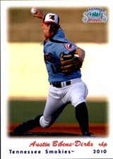 2010 Tennessee Smokies Grandstand #2 Austin Bibens-Dirkx Keizer Oregon OR Card