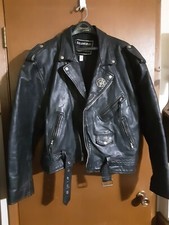 Vintage Leather Jacket w/side ties Diamond Leather Collection Size 48