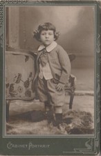 OTTOMAN PERIOD VINTAGE CABIN PHOTOGRAPH - LITTLE BOY IN STUDIO