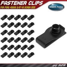 30Pcs 3/8 inch-16 Screw Size Metal Extruded U-Nut Retainer Clips for Ford Black