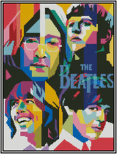 The Beatles Pop Art Counted Cross Stitch CHART No. 51-117