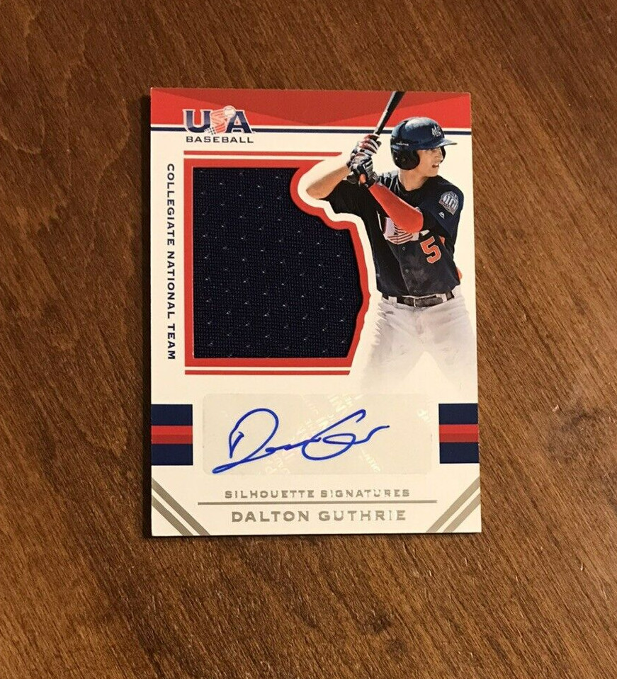 Daulton Guthrie 2017 USA Baseball Silhouette Game Jersey Auto #8 Phillies /199