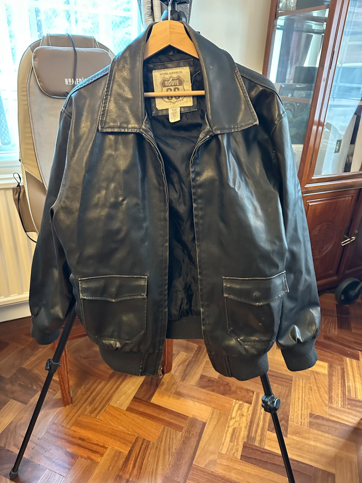 RARE VINTAGE ROUTE 66 Men's Leather Jacket - Large *Great Condition*