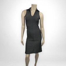 Vintage PROPOSE USA Medium Sleeveless Pinstripe Dress