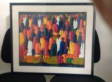 quadro originale olio santo domingo