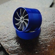 Blue Supercharger Short Ram Cold Air Intake Turbonator Turbo Fuel Saver Fan