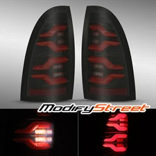 Fit 05-15 Toyota Tacoma LUXX-Series LED Tail Lights Repalcement Pair Black-Red