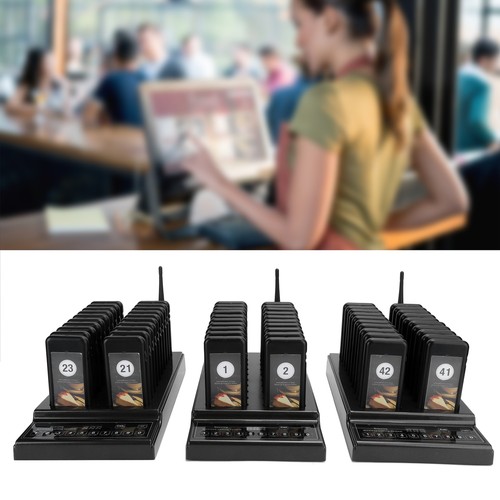 Restaurant Wireless Paging System Coaster Pager 3 Host 60 Beeper SU‑68Z‑3 11 SD3 - Photo 8/21