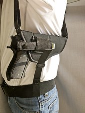 Walther PPQ | Nylon Horizontal Shoulder Holster with Double Mag Pouch. USA MADE!