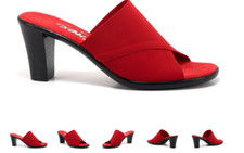 Onex Crista Red Elastic Slide Wedge Sandal Women's sizes 5-11/NEW  