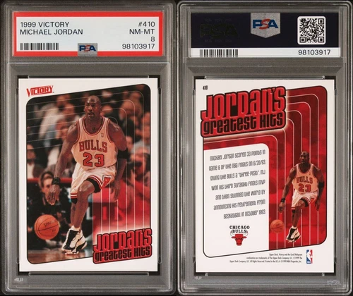 1999 Victory Michael Jordan #410 PSA 8 NM-MT Near Mint Chicago Bulls Card