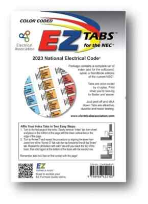 #ad #ad 2023 Color Coded EZ Tabs with EZ Formula Guide Based based on NEC Code $9.80