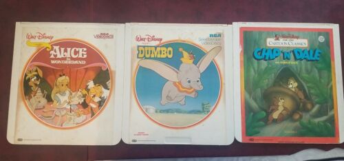Disney Animated CED Videodisc Lot of 3. Alice In Wonderland, Dumbo, Chip &  Dale | eBay