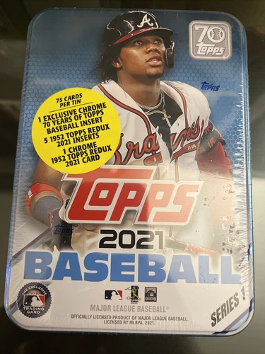 2021 Topps Series 1 MLB Baseball Collectible Tin Factory Sealed Ronald Acuna Jr