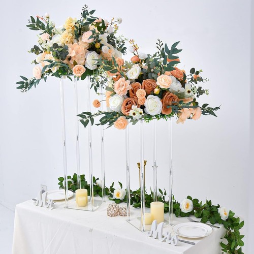 4pcs Acrylic Flower Vase Frame Table Centerpieces Stand Wedding Party Decoration - Picture 7 of 9