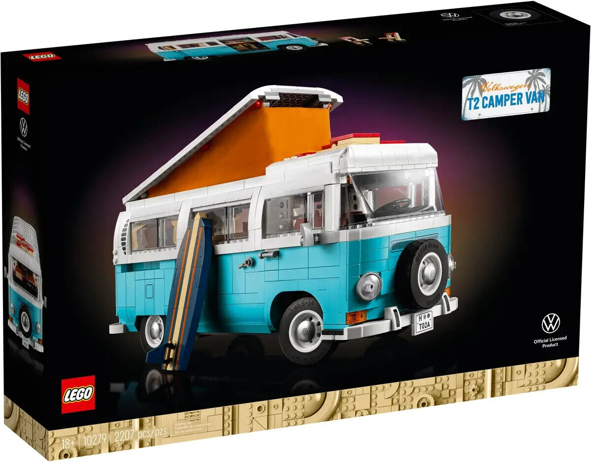 BRAND NEW LEGO Icons: Volkswagen T2 Camper Van Set 10279 ✅ SHIPS FREE