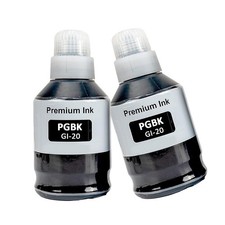 GI-20 Black Refill Ink Bottles, 170ml 3-Pack for Canon PIXMA MegaTank G5020