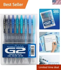 Comfort Grip G2  Blue Gel Pens - 8 Fine Point Pens for Productive Writing