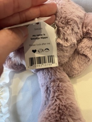  Smudge Hippo Medium カバ ヒッポぬいぐるみ Jellycat Smudge Hippo - Medium — Bird in Hand