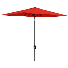 Outsunny 2 x 3(m) Garden Parasol Rectangular Market Umbrella w/ Wine Red