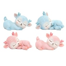  4 Pcs Ornamento Dei Cartoni Animati Ornamenti Di Cervo Decoro in Resina