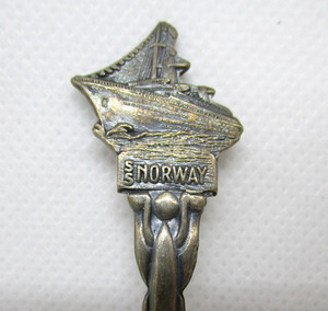SS Norway Cruise Ship Souvenir Spoon Cunard Ocean Liner Silverplate Holland