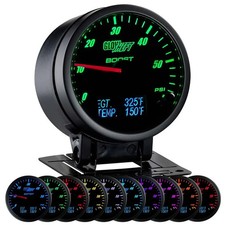 Glowshift Black Analog Boost W Digital Egt Trans Temp Diesel Combo Gauge Kit