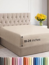 Extra Deep King Fitted Sheet - Hotel Luxury Single Fitted Sheet Only - Easily