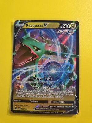 Rayquaza V 100/159 Crown Zenith Holo Pokemon TCG 