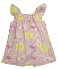 LoveShackFancy Lou Dress Kids Girls 10 Y Short Sleeve Silk Blend Lined Floral