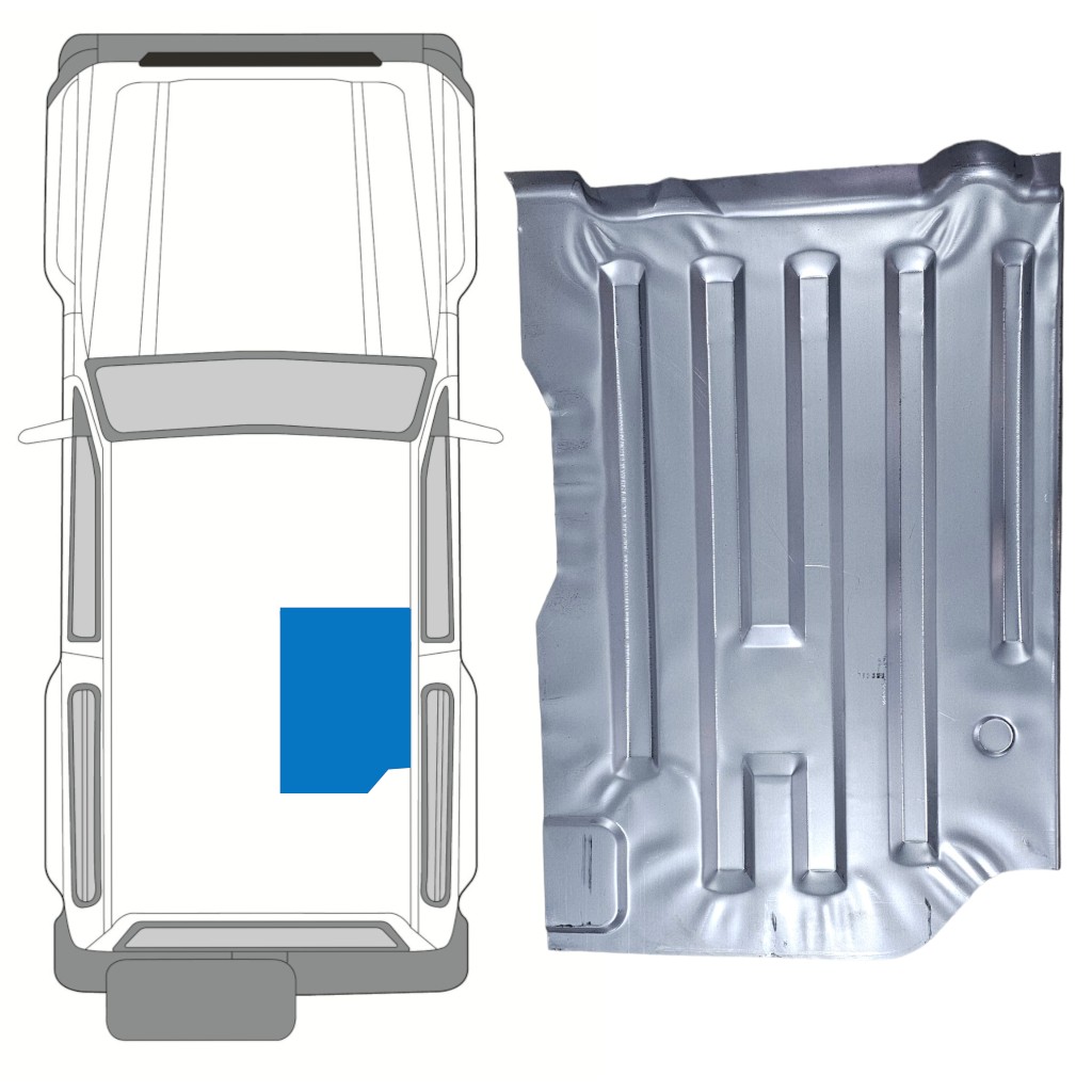 Floor repair panel for Suzuki Samurai 1981- / Right