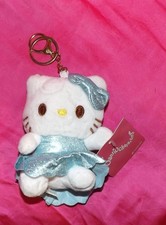 NEW JAPAN EXCLUSIVE SANRIO HELLO KITTY BLUE DRESS PLUSH FIGURE CLIP KEYCHAIN